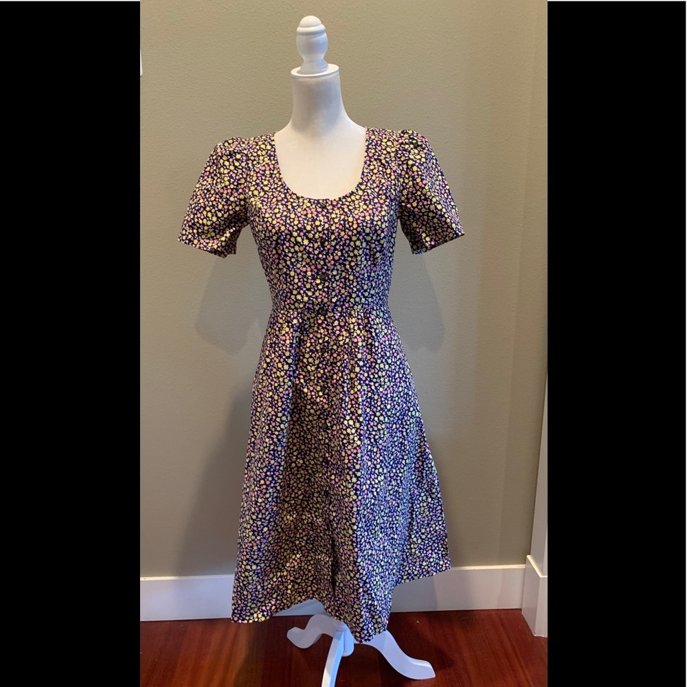 NEW DRAPER JAMES FLORAL FIT & FLARE DRESS